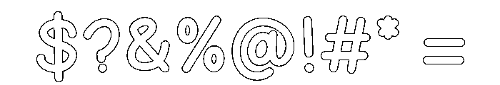 ValleyFunky-Outline Font OTHER CHARS