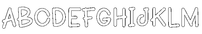ValleyFunky-Outline Font UPPERCASE