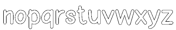 ValleyFunky-Outline Font LOWERCASE
