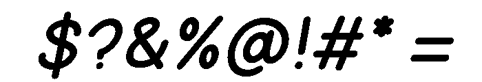 ValleyFunky-Slant Font OTHER CHARS