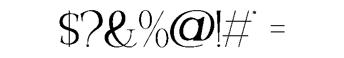 Valloria-Thin Font OTHER CHARS