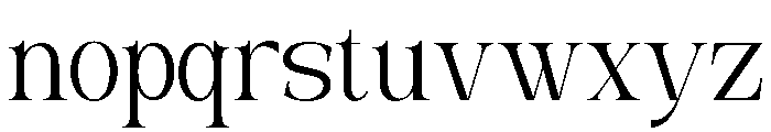 Valloria-Thin Font LOWERCASE