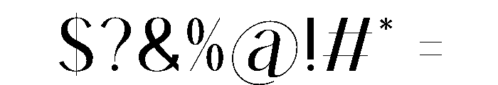 Valune Font OTHER CHARS