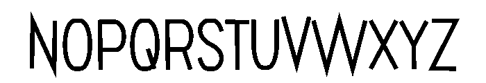 Vanblew Font UPPERCASE