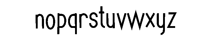 Vanblew Font LOWERCASE