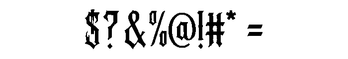 Vandergrim Font OTHER CHARS