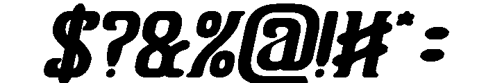 Vanguard Legend Bold Italic Font OTHER CHARS