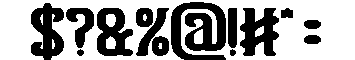 Vanguard Legend Bold Font OTHER CHARS