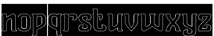 Vanguard Legend-Hollow-Inverse Font LOWERCASE