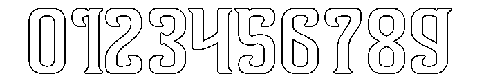 Vanguard Legend-Hollow Font OTHER CHARS