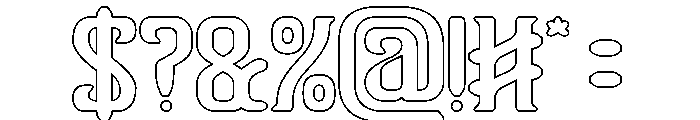 Vanguard Legend-Hollow Font OTHER CHARS