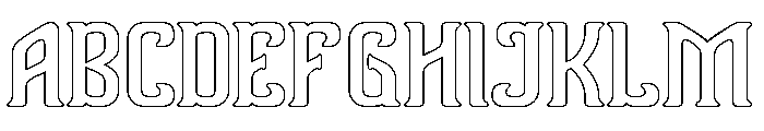 Vanguard Legend-Hollow Font UPPERCASE