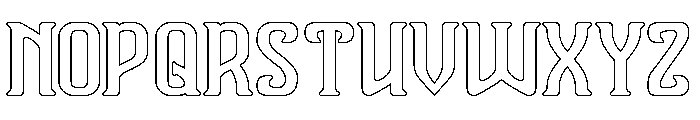 Vanguard Legend-Hollow Font UPPERCASE