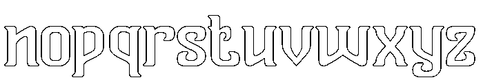 Vanguard Legend-Hollow Font LOWERCASE