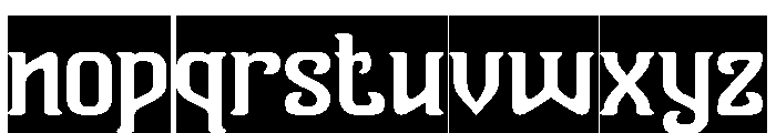 Vanguard Legend-Inverse Font LOWERCASE