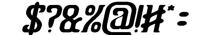 Vanguard Legend Italic Font OTHER CHARS
