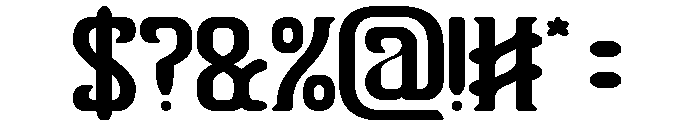 Vanguard Legend Font OTHER CHARS