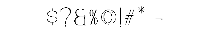 Vantique Regular Font OTHER CHARS