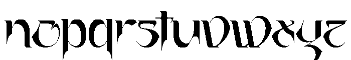 Vargoe Font LOWERCASE