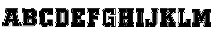 Varsity Blackline Font UPPERCASE