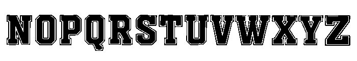 Varsity Blackline Font UPPERCASE