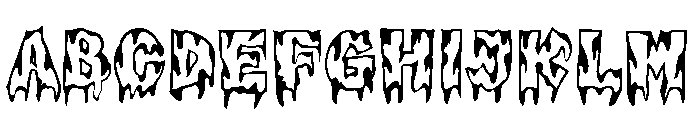 Varsity Monster Droplet Font UPPERCASE
