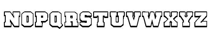 Varsity Outline Regular Font UPPERCASE