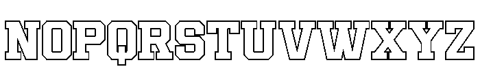 Varsity Relaxa SlabSrfOutline1 Font UPPERCASE