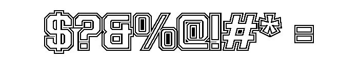 Varsity Relaxa SlabSrfOutline2 Font OTHER CHARS