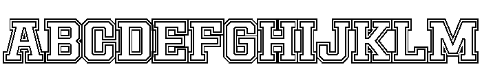 Varsity Relaxa SlabSrfOutline2 Font UPPERCASE