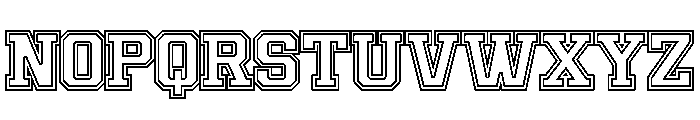 Varsity Relaxa SlabSrfOutline2 Font LOWERCASE