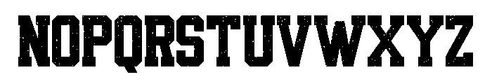 Varsity Texture Regular Font LOWERCASE
