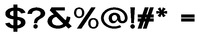 Vasted Font OTHER CHARS