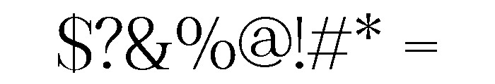 Vaurum Regular Font OTHER CHARS