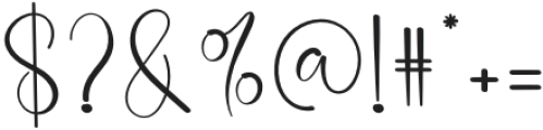 Vacation Signature Regular otf (400) Font OTHER CHARS