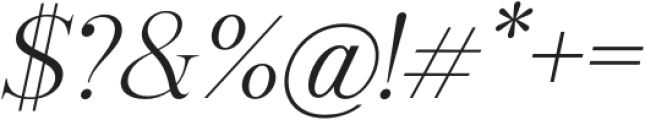 Valdo ExtraLight Italic otf (200) Font OTHER CHARS