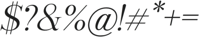 Valdo Light Italic otf (300) Font OTHER CHARS
