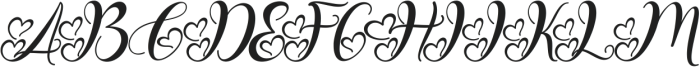 Valentine Bellia Italic Italic ttf (400) Font UPPERCASE