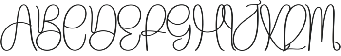 Valentine Calligraph Regular otf (400) Font UPPERCASE