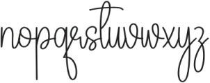 Valentine Signature Regular otf (400) Font LOWERCASE