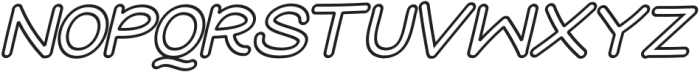 Valhalla Italic Outline otf (400) Font UPPERCASE