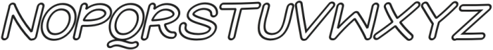 Valhalla Italic Outline otf (400) Font LOWERCASE