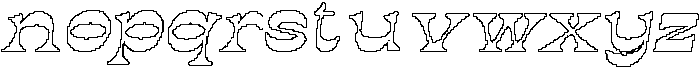 Valker Pixel Outline otf (400) Font LOWERCASE