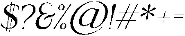 Valore Pro Italic otf (400) Font OTHER CHARS