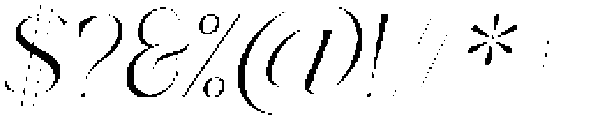Valore Pro Thin Italic otf (100) Font OTHER CHARS