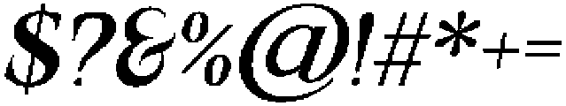 Valore Text Pro Italic otf (400) Font OTHER CHARS