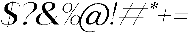 Valoria Sans Regular Italic otf (400) Font OTHER CHARS