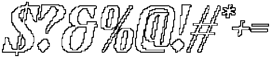 Valtine Pixel Outline otf (400) Font OTHER CHARS
