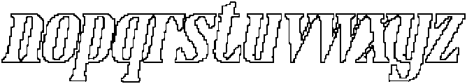 Valtine Pixel Outline otf (400) Font LOWERCASE