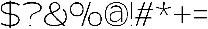Valtora Extra Light otf (200) Font OTHER CHARS